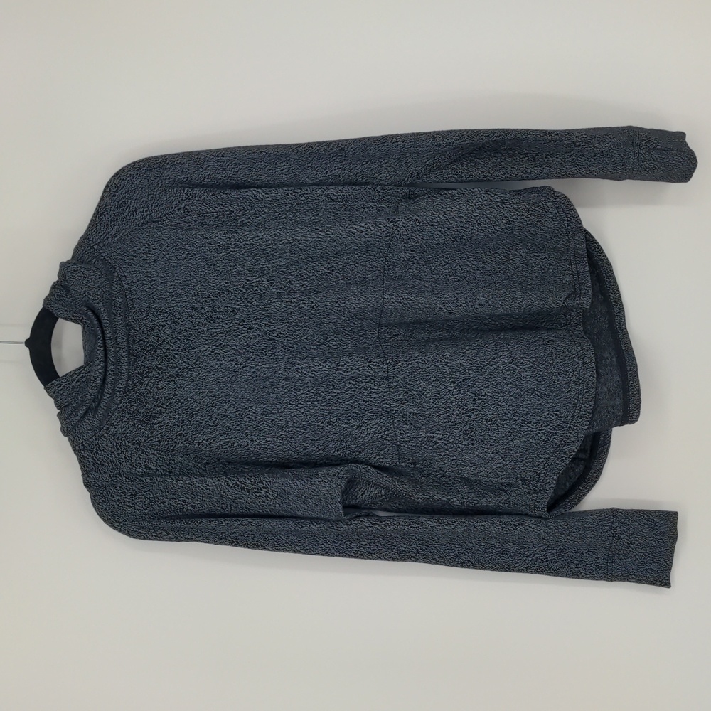 Lululemon Pick Up The Pace Long Sleeve‎ SIze 8 Luon Spray Jacquard Blue Black